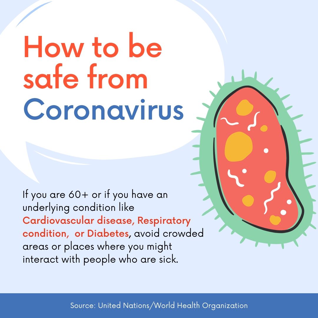 Blue and Orange How to Be Safe from Coronavirus Instagram Post